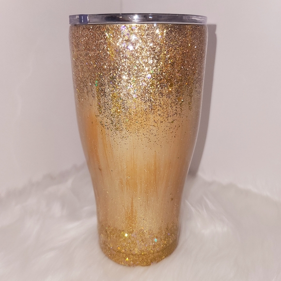 Gold Glitter Sweater Weather Tumbler - Picture 8 of 8